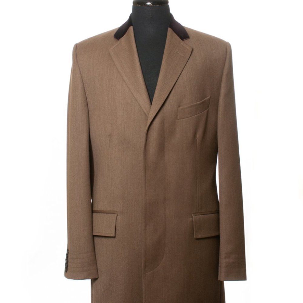 Duchamp London Brown Wool Coat Medium